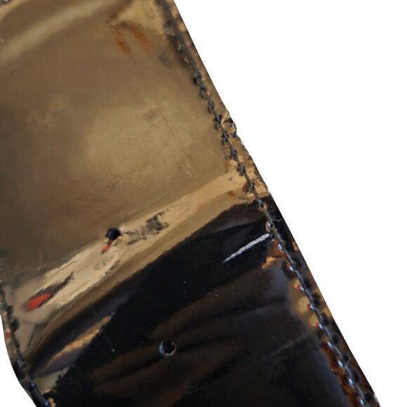 Maurices Size Large Knee Length Belted Skirt Red Black White Striped - Picture 8 of 8